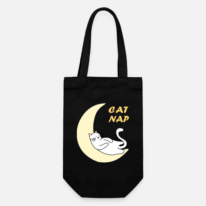 Nickerchen auf dem Mond - Geschenkbeutel für Flaschen - Schwarz