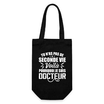 That's Why I'm a Doctor - Doctor Gift - Gift Bag for Bottles - black - Front