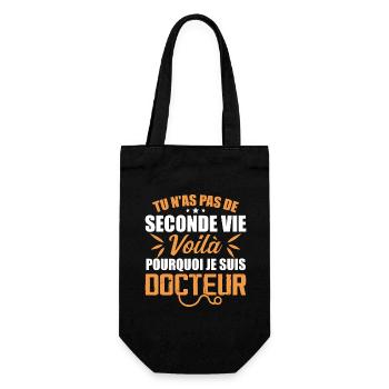 Darum bin ich Arzt - Doctor Gift - Geschenkbeutel für Flaschen - Schwarz - Vorne
