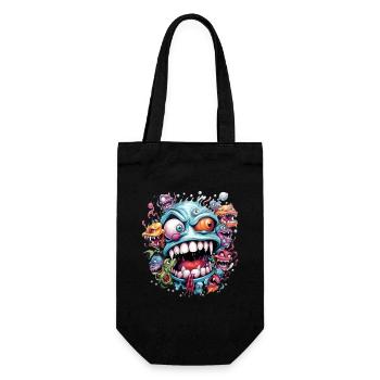 Creepy Monster Zombie - Geschenkbeutel für Flaschen - Schwarz - Vorne