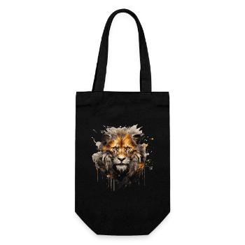 Lion Head - Geschenkbeutel für Flaschen - Schwarz - Vorne