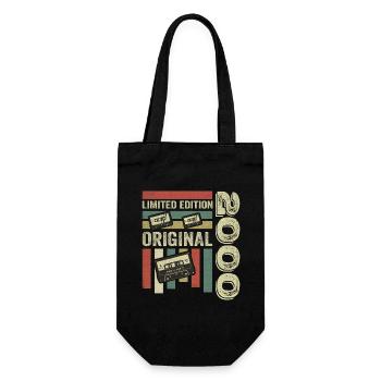 Vintage 2000 - Retro Birthday Quote 2000 - Gift Bag for Bottles - black - Front