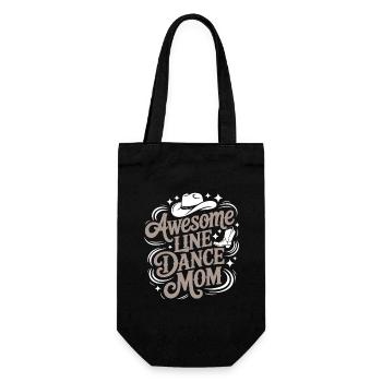 Linedance Mom Wunderbare Line Dance Mama - Geschenkbeutel für Flaschen - Schwarz - Vorne