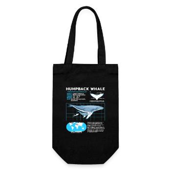 Fiche technique de la baleine à bosse - Sac à bouteille - noir - Devant