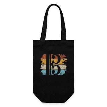 Clé alto, alto, alto, clef - Sac à bouteille - noir - Devant