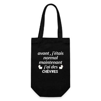 citation-les chèvres, maintenant j'ai des chèvres - Sac à bouteille - noir - Devant