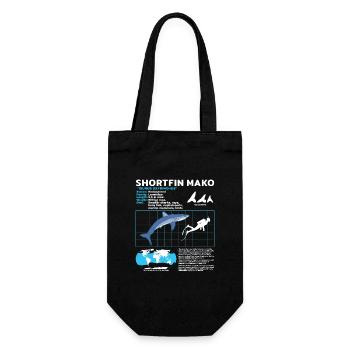 Makohai fact sheet - Gift Bag for Bottles - black - Front