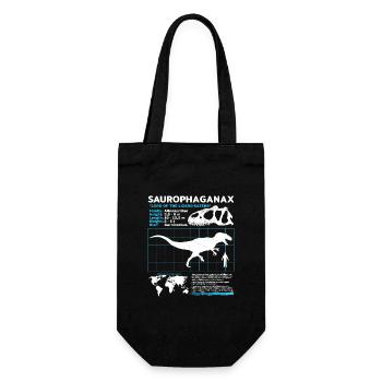 Saurophaganax Fact Sheet - Gift Bag for Bottles - black - Front