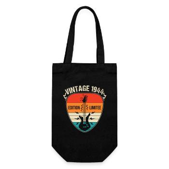 Vintage 1944 médiator guitare cadeau guitariste - Sac à bouteille - noir - Devant