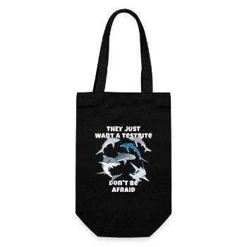 Espèces de requins : Requin bleu, Requin tigre, Requin marteau - Sac à bouteille - noir - Devant