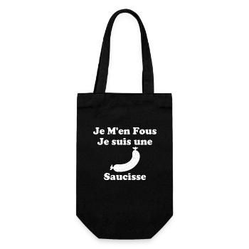 barbecue I don't care I'm a Sausage - Gift Bag for Bottles - black - Front