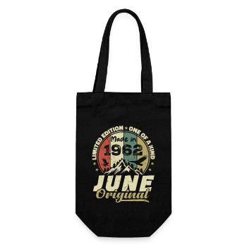 Juin 1962 Cadeau Anniversaire Juin 1962 Juin 1962 - Sac à bouteille - noir - Devant