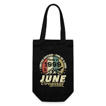 Juni 1999 Geburtstagsgeschenk Juni 1999 Juni 1999 - Geschenkbeutel für Flaschen - Schwarz - Vorne