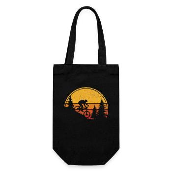 Vintage Mountain Bike MTB Downhill Biking Cycling - Gift Bag for Bottles - black - Front