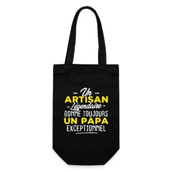 Un artisan légendaire donne un papa exceptionnel - Sac à bouteille - noir - Devant