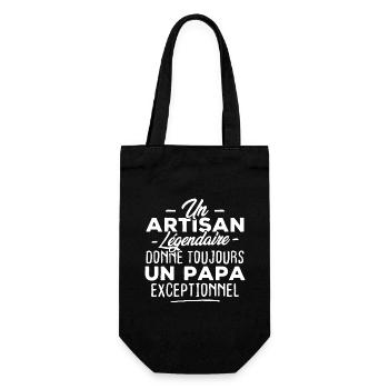 Un artisan légendaire donne un papa exceptionnel - Sac à bouteille - noir - Devant