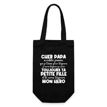 Cher papa n oublie jamais que je t aime - Sac à bouteille - noir - Devant