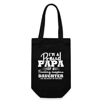 Je suis fier d'être le papa d'une fille géniale - Sac à bouteille - noir - Devant