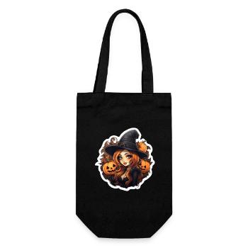 Sorcière d’Halloween - Sac à bouteille - noir - Devant
