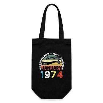 Awesome Since January 1974 Vintage 50 ans Birthday - Sac à bouteille - noir - Devant