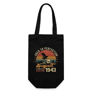 Millésime Août 1943 Cadeau Anniversaire Août 1943 - Sac à bouteille - noir - Devant