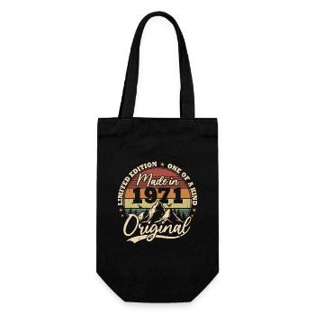 Original 1971 Vintage Rétro Cadeau D'anniversaire - Sac à bouteille - noir - Devant