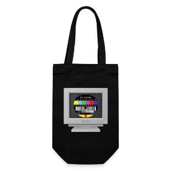 CRT Design - No signal (Mire) - Gift Bag for Bottles - black - Front
