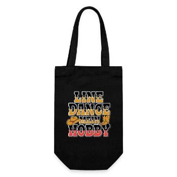 Farbenfrohes Line Dance Design mit Cowboyhut - Geschenkbeutel für Flaschen - Schwarz - Vorne