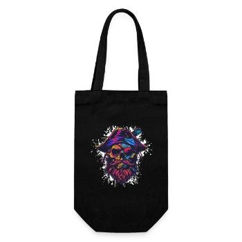 Crâne de pirate - Sac à bouteille - noir - Devant
