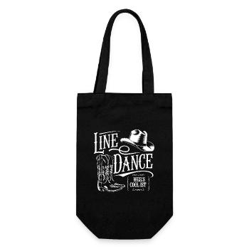 Line Dance Gruppe Training mein Tanzsport - Geschenkbeutel für Flaschen - Schwarz - Vorne