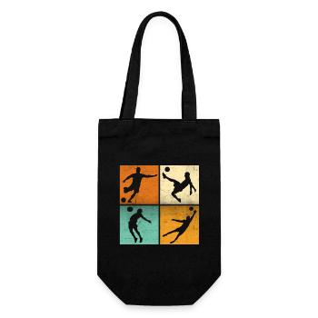 Passionate about football t-shirt vintage football player - Gift Bag for Bottles - black - Front
