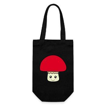 Champignon Kawaii Autocollant Kawaii Vêtements Kawaii Cadeau - Sac à bouteille - noir - Devant