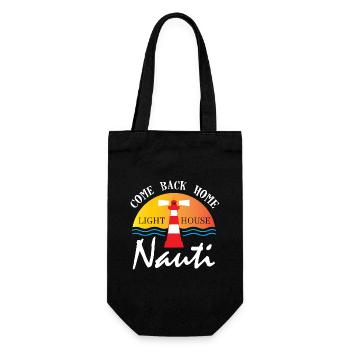 Lighthouse Nautica - Geschenkbeutel für Flaschen - Schwarz - Vorne