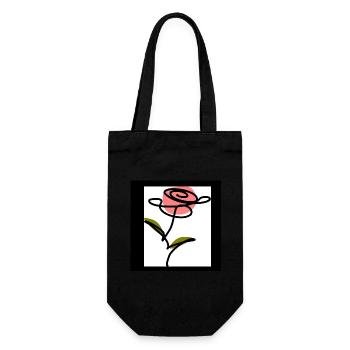 one Line Art Line Drawing Flower Flowers Plants - Gift Bag for Bottles - black - Front