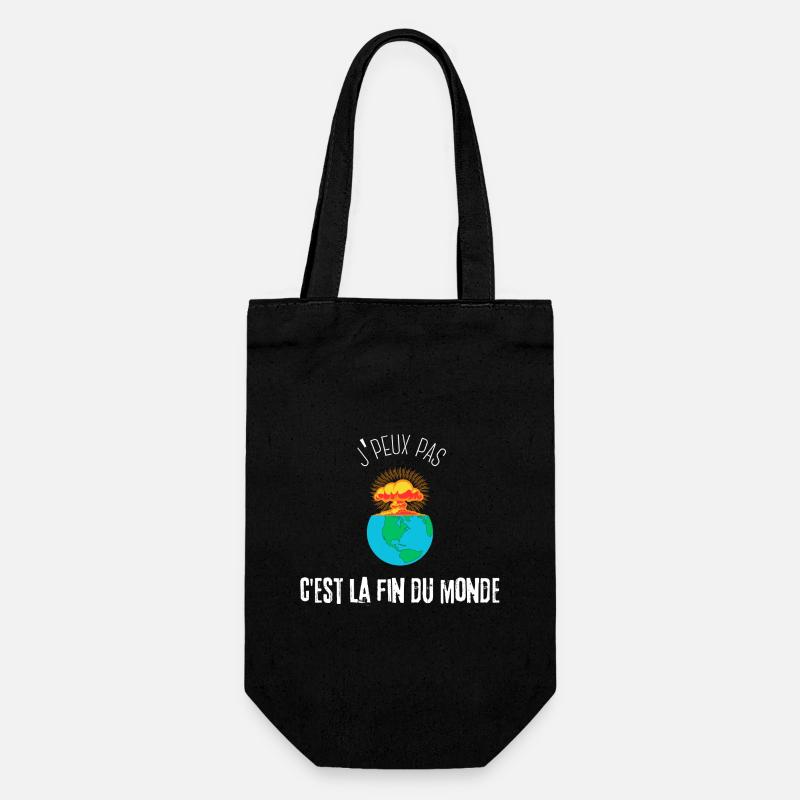 J'peux pas, c'est la fin du monde - Sac à bouteille - noir