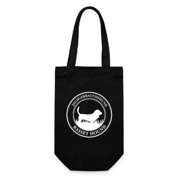 Basset Hound Jagdgebrauchshund Jagdhunde Wilsigns - Geschenkbeutel für Flaschen - Schwarz - Vorne