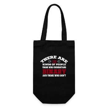 10 Types of People Codi Binary Programmer - Gift Bag for Bottles - black - Front
