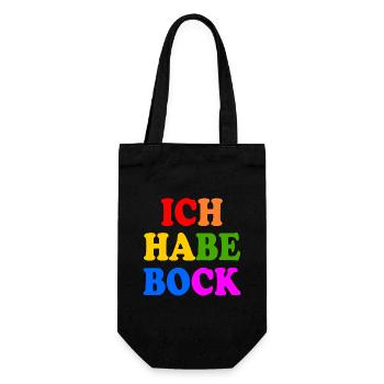 Ich habe bock - Geschenkbeutel für Flaschen - Schwarz - Vorne