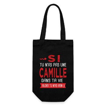 Camille Si tu n as pas une Camille dans ta vie - Sac à bouteille - noir - Devant