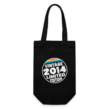 Vintage 2014 Geburtstag Geschenk Kinderparty - Geschenkbeutel für Flaschen - Schwarz - Vorne