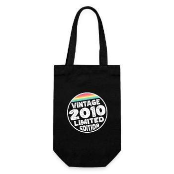 Vintage 2010 Birthday Gift Birthday Party - Gift Bag for Bottles - black - Front