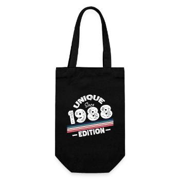 Unique Since 1988 Edition Birthday Vintage 1988 - Gift Bag for Bottles - black - Front