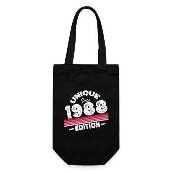 Unique Since 1988 Edition Birthday Vintage 1988 - Gift Bag for Bottles - black - Front