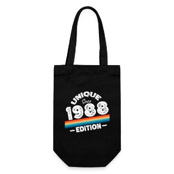 Unique Since 1988 Edition Birthday Vintage 1988 - Gift Bag for Bottles - black - Front