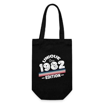 Unique Since 1982 Edition Birthday Vintage 1982 - Gift Bag for Bottles - black - Front