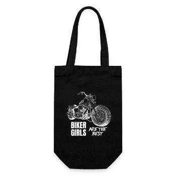 Motorbike - Biker Girls are the Best - Geschenkbeutel für Flaschen - Schwarz - Vorne