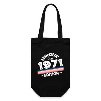 Unique since 1971 Edition Birthday Vintage 1971 - Gift Bag for Bottles - black - Front