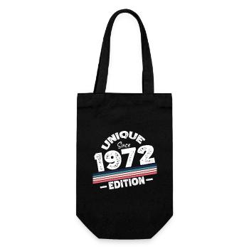Unique since 1972 Edition Birthday Vintage 1972 - Gift Bag for Bottles - black - Front