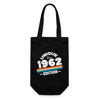 Unique since 1962 Edition Birthday Vintage 1962 - Gift Bag for Bottles - black - Front