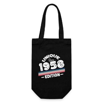 Unique Since 1958 Edition Birthday Vintage 1958 - Gift Bag for Bottles - black - Front